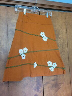 Elevation Trade Orange and white Small cotton skirt